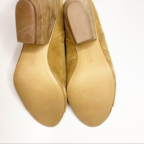 Steven by Steve Madden Ready Peep Toe Perforated Bootie Chestnut Oiled Cow Suede - Picture 8 of 12